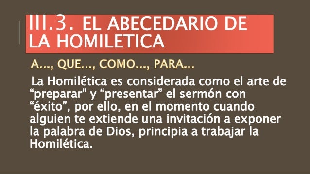 Homiletica I