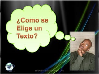 SETIDP Iglesia de Dios de la Profecía - Perú 