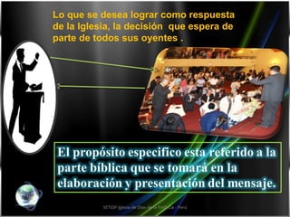 SETIDP Iglesia de Dios de la Profecía - Perú Lo que se desea lograr como respuesta de la Iglesia, la decisión  que espera ...