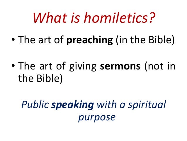 Homiletics Introduction