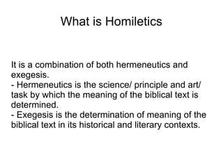 homiletics hermeneutics