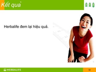 Kết quả Herbalife đem lại hiệu quả. 