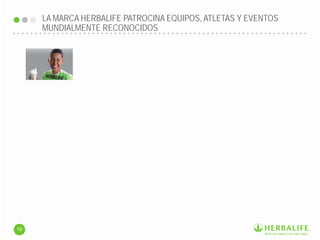 LA MARCA HERBALIFE PATROCINA EQUIPOS, ATLETAS Y EVENTOS
MUNDIALMENTE RECONOCIDOS
10
 
