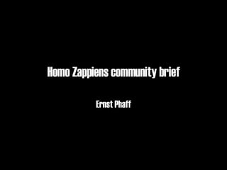 Homo Zappiens community brief Ernst Phaff 