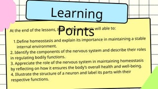 Quarter 3 HOMOESTASIS AND NS -SCIENCE 1O.pptx
