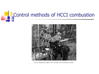 Control methods of HCCI combustion
 