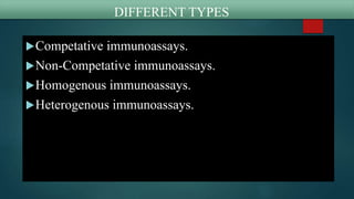 Homogeneous and heterogeneous immunoassay