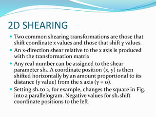 Homogeneous Representation: rotating, shearing | PPTX