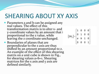 Homogeneous Representation: rotating, shearing | PPTX