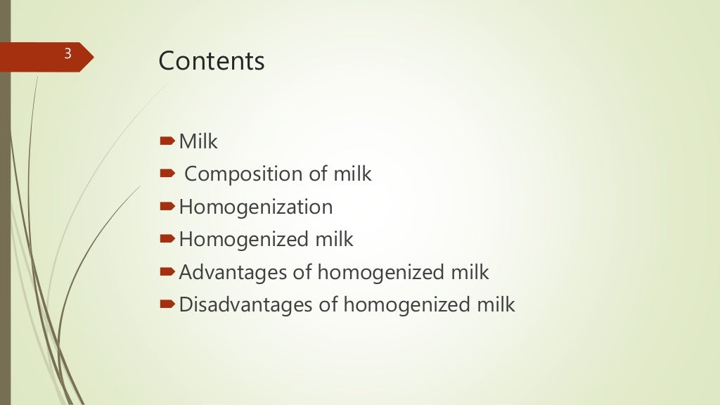 Homogenized milk