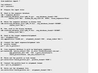 Homology modeling tools