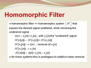 Homomorphic speech processing | PPTX