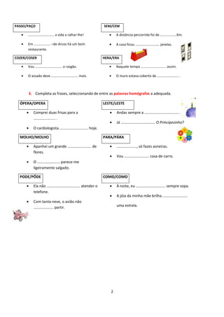 Homonimia homofonia e homografia | DOC