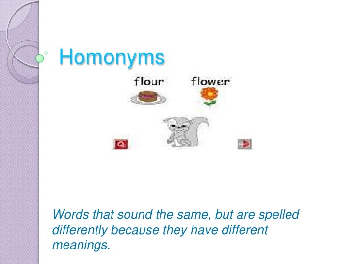 Homonyms