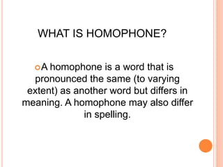 Homophone PPT