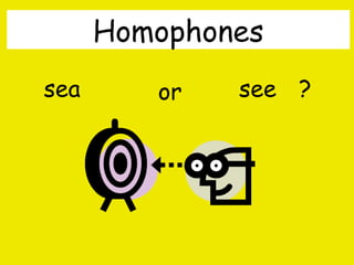 Homophones
sea

or

see ?

By A. Gore

 