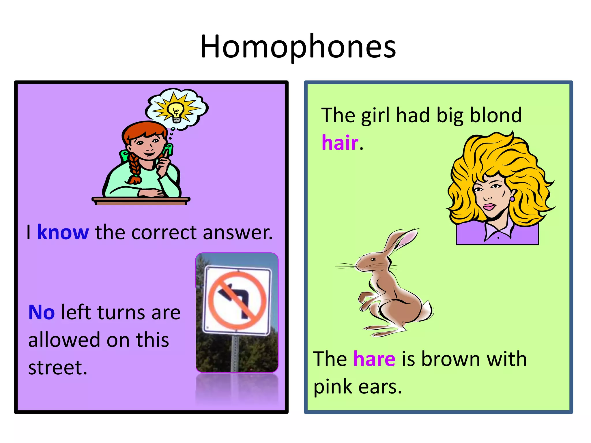 Homophones - Words that sound the same but have different meanings | PPTX