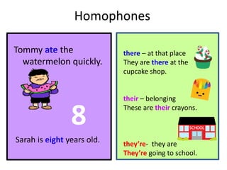 Homophones - Words that sound the same but have different meanings | PPTX
