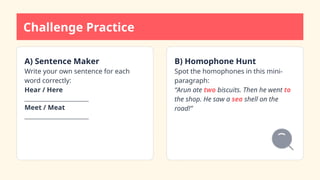 Mastering Homophones: A Fun Grade 5 English Lesson on Words That Sound ...