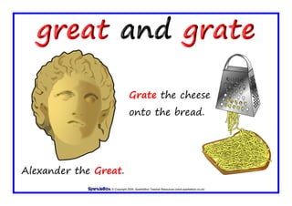 © Copyright 2009, SparkleBox Teacher Resources (www.sparklebox.co.uk)
Grate the cheese
onto the bread.
Alexander the Great.
 