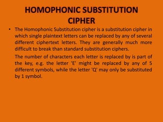 Homophonic Substitution Cipher | PPT