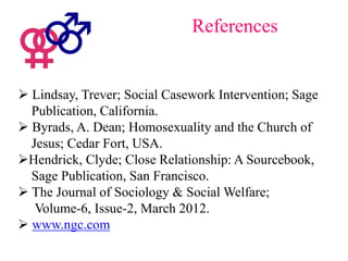Homosexual casework intervention