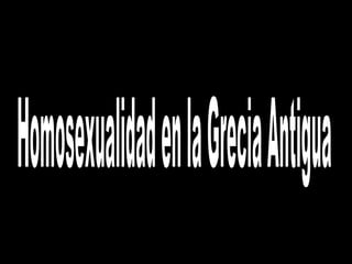 Homosexualidad en la Grecia Antigua 