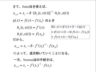 Homotopy法による非線形方程式の解法