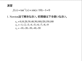 Homotopy法による非線形方程式の解法