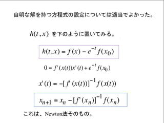Homotopy法による非線形方程式の解法