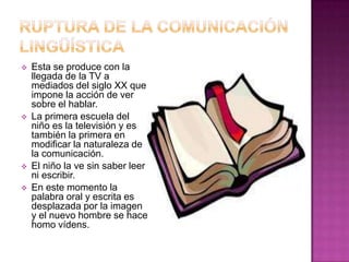 La palabra es derrotada por la imagen.