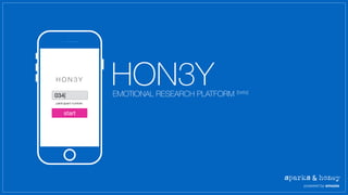 HON3YEMOTIONAL RESEARCH PLATFORM (beta)
powered by emozia
H O N 3 Y
start
034|
participant number
 
