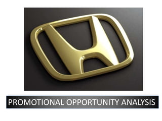 PROMOTIONAL OPPORTUNITY ANALYSIS 