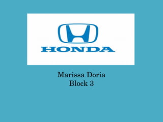 Marissa Doria Block 3 