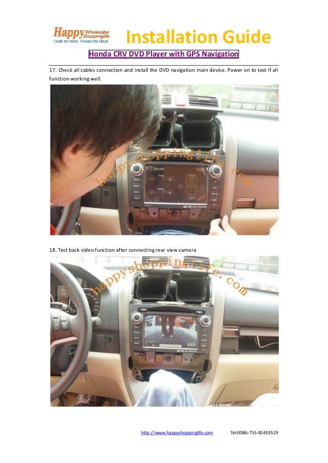 Honda crv dvd player gps navigation installation guide
