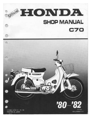 Honda cup-c70-passport-80-81-service-manual
