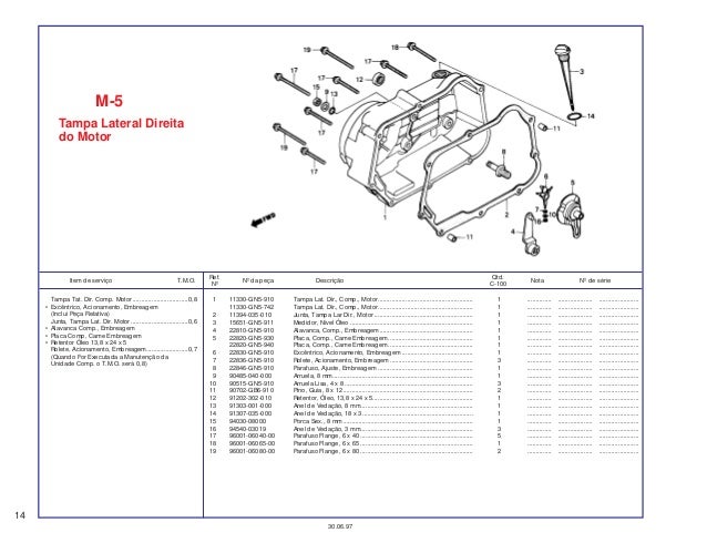 Honda ex5-dream 100-spare-part-catalog-manual