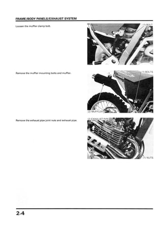 HONDA XR250R オーナーズ/サービスマニュアル Honda Xr250r Service Manual Repair 1986-1995 Xr250 | PDF
