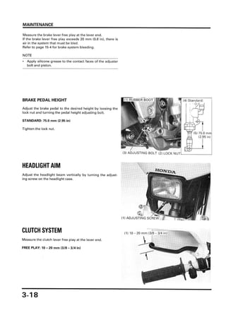 Honda XR250r Service manual 1996-2004 | PDF | Desserts and