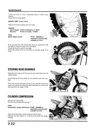 Honda XR250r Service manual 1996-2004 | PDF | Desserts and