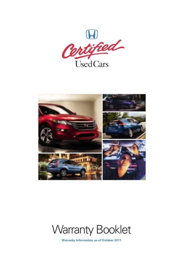 Certified Used Cars >> Honda Certified Used Cars Warranty Booklet For Manassas Certified Used Cars >> Honda Certified Used Cars Warranty Booklet For Manassas