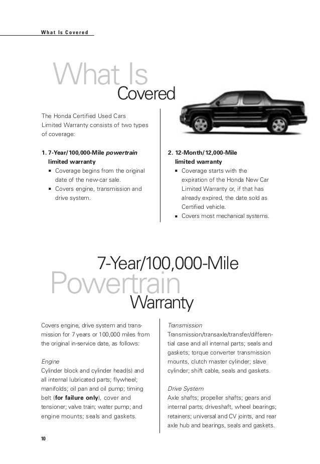 Honda Certified Used Cars Warranty Booklet For Manassas, Chantilly, Grainsville, Fairfax, Tysons