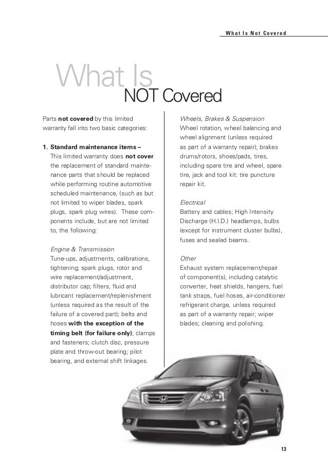 Honda Certified Used Cars Warranty Booklet For Manassas, Chantilly