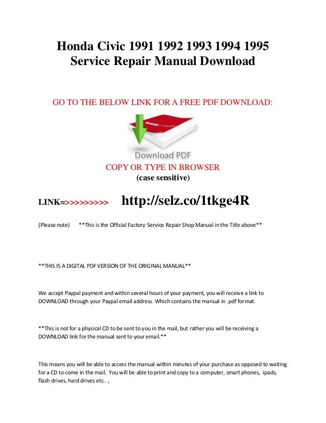 Honda accord repair manual free Honda accord repair manual free