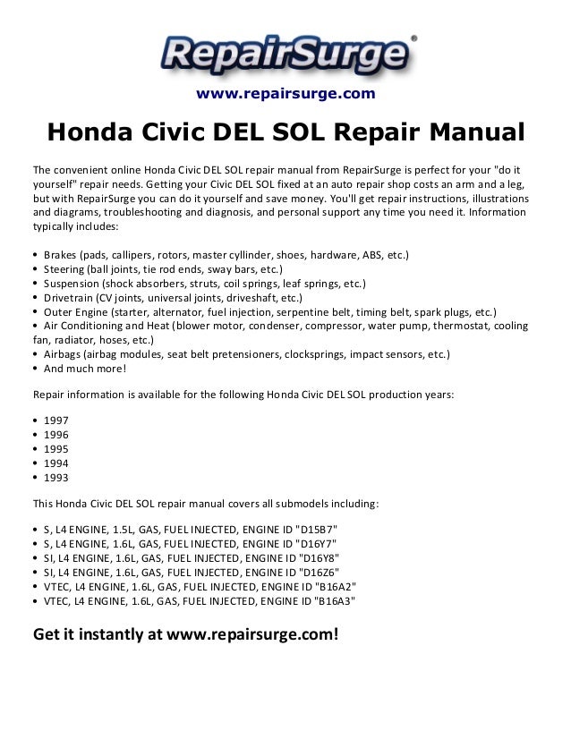 Honda Civic Del Sol Repair Manual Wwwrepairsurgecom Honda Civic Del Sol Repair Manual The Convenient Online Honda Civic Examples Of English Essays also Essays And Term Papers Essay On Cow In English