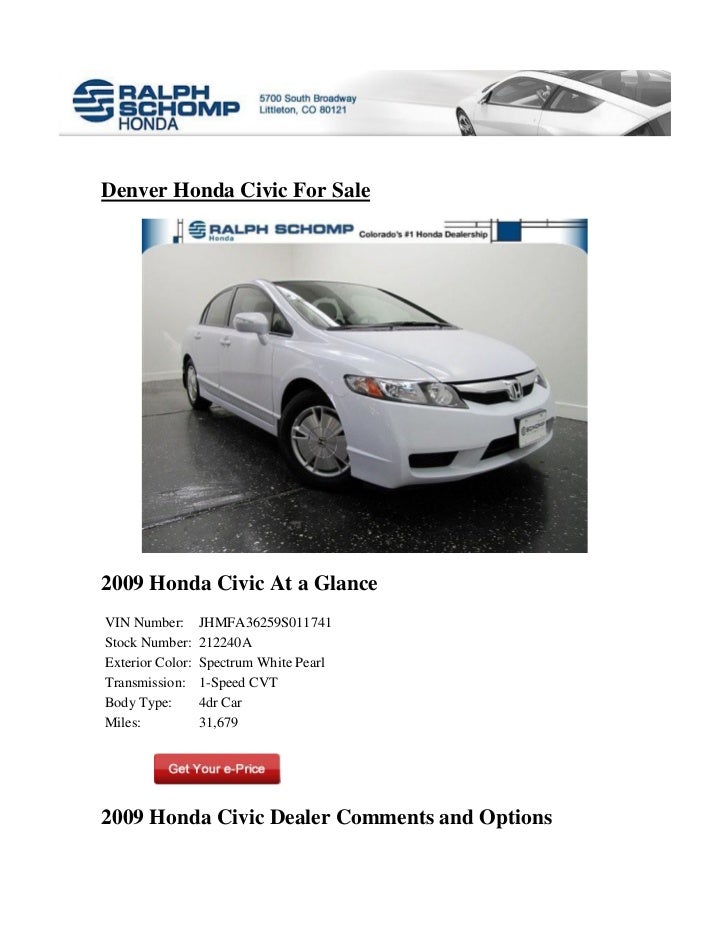 Honda Dealership Denver >> Honda Civic For Sale In Denver Honda Dealership Denver >> Honda Civic For Sale In Denver