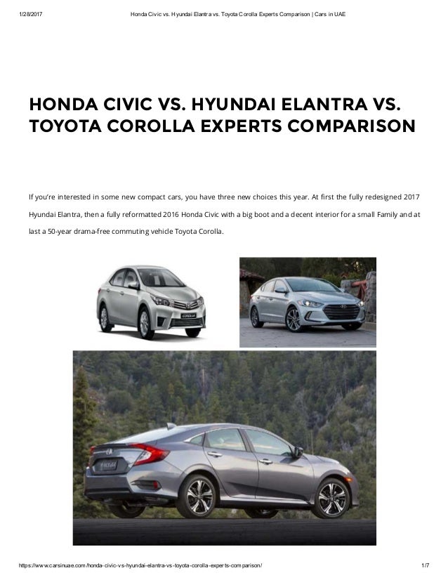 Vehicle comparison uae