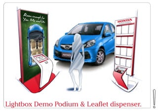 Lightbox Demo Podium & Leaflet dispenser.
 