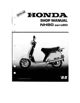 Honda nh80 lead_service_manual