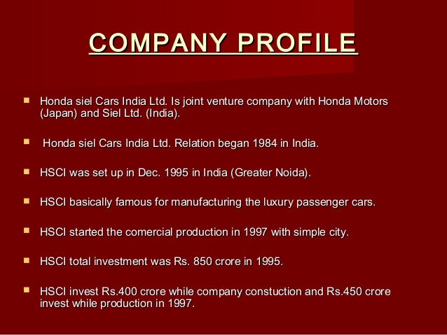 Employee job Satisfaction PPT On Honda